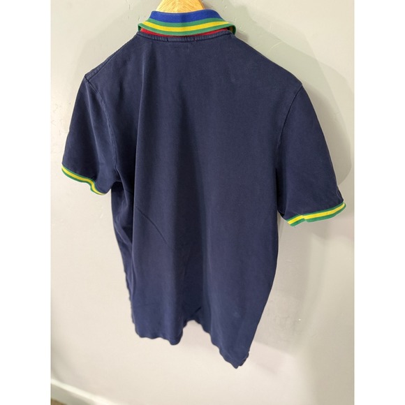 Polo Ralph Lauren Men's Classic‎ Fit Navy Blue Polo Shirt Green Pony Logo Size M - Picture 8 of 10